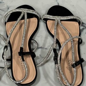 Black & silver sandals